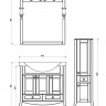 Комплект мебели АСБ-Мебель Флоренция 85 белый - витраж
