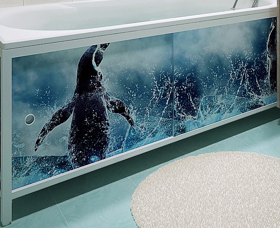Экран под ванну Метакам Ультралёгкий-Арт 1500 пингвины