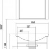 Комплект мебели Акватон Ария 65 М коричневый