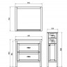 Комплект мебели АСБ-Мебель Римини 80 белый