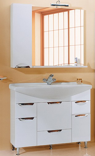 Комплект мебели для ванной Aqwella Лайн 105 