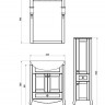 Комплект мебели АСБ-Мебель Флоренция 65 белый - витраж