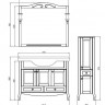 Комплект мебели АСБ-Мебель Флоренция 105 белый - витраж